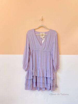 Vestido Curto Lilás Fios Z & L | Tam: M