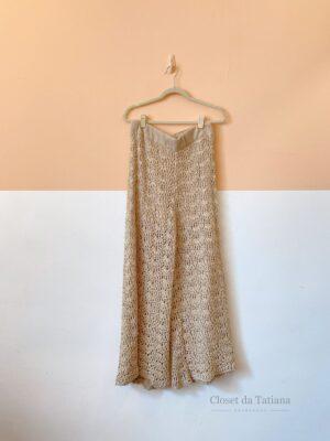 Calça Bege Crochet Dress To | Tam: M