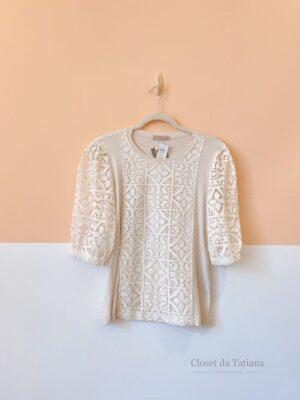 Blusa Off Renda Mille Bises | Tam: P