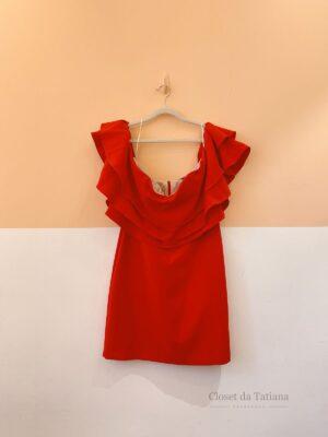 Vestido Vermelho Babados Vida Bella | Tam: G