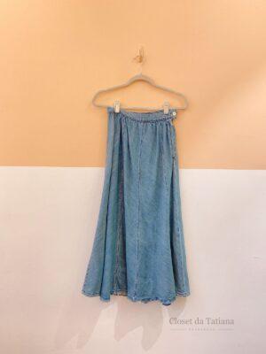 Saia Midi Jeans Zara | Tam: PP