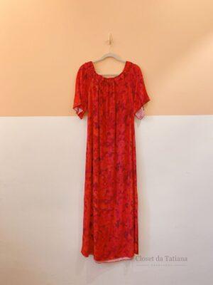 Vestido Estampa Rosa Sacada | Tam: 40