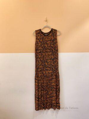 Vestido Estampa Marrom  Preta Lucidez | Tam: M