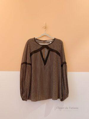 Blusa Estampada Mangas Animale | Tam: M