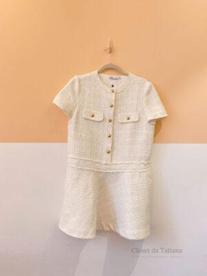 Vestido Tricot Pied Poule Zara | Tam: G