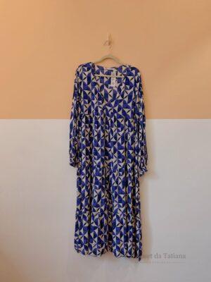 Vestido Estampado Azul Zara | Tam: GG