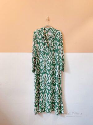 Vestido Estampa Verde Zara Xxl