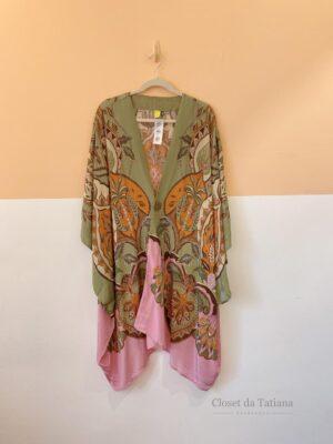 Kimono Estampado Alongado Farm | Tam: G
