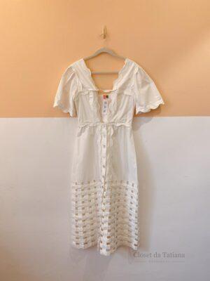 Vestido Off Barra Detalhes Farm | Tam: P