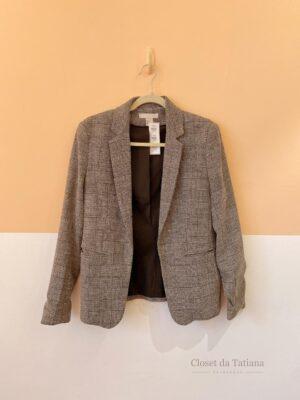 Blazer Cinza Xadrez H&M | Tam: 38