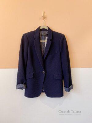 Blazer Azul Textura Zara | Tam: M