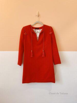 Vestido Vermelho Detalhes Talie Nk | Tam: 36