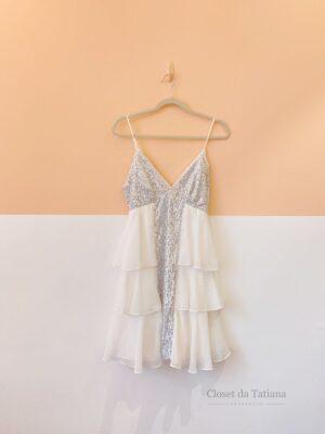 Vestido Off Brilhos Pratas Vies De Luxe | Tam: PP