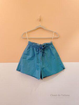 Short Azul Couro Aquarella | Tam: 38