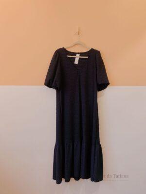 Vestido Malha Azul Textura Renner | Tam: GG