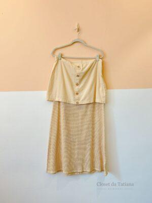 Saia Bege Crochet Renner | Tam: G