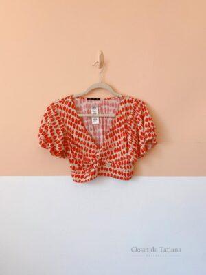 Cropped Estampa Vermelha Lizie | Tam: PP