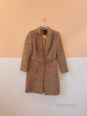 Blazer Alongado Pied Poule Le Lis Blanc | Tam: 36