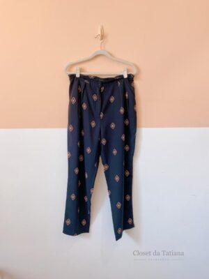 Calça Azul Estampa Maria Filó | Tam: M