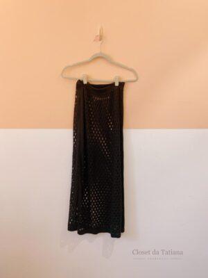 Saia Preta Tricot Furadinha Loja 3 | Tam: M