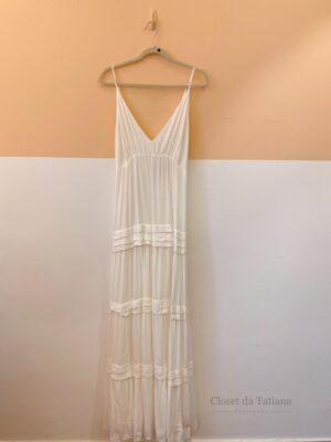 Vestido Longo Pregas Branco Dress To | Tam: P