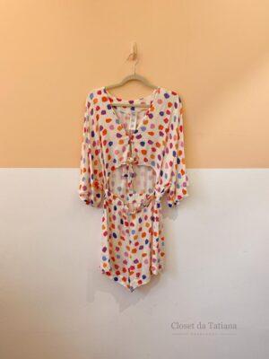 Macaquinho Off Bolinhas Dress To | Tam: M