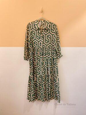 Vestido Estampa Verde Zara | Tam: M
