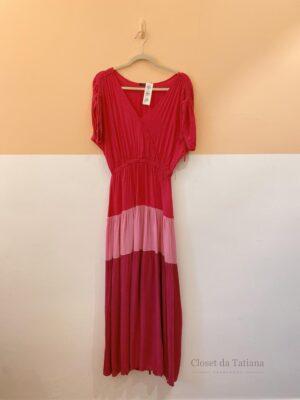 Vestido Rosa Camadas Luksa | Tam: P