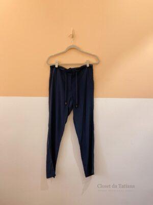 Calça Azul Seda Mixed | Tam: 38