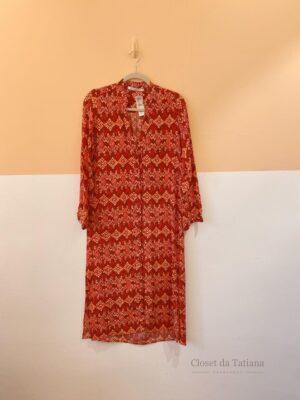 Vestido Estampa Rosa Ateen | Tam: 38