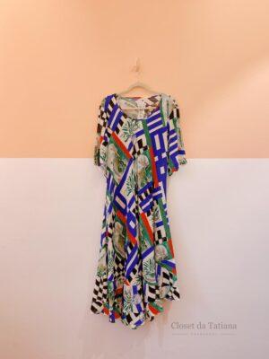 Vestido Estampado Seda Bdln | Tam: M