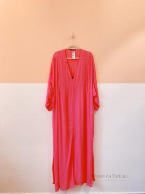Vestido Rosa Amplo Fluído Animale | Tam: 44