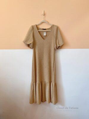 Vestido Bege Textura Renner | Tam: P