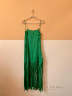 Vestido Verde Franjas Farm | Tam: M