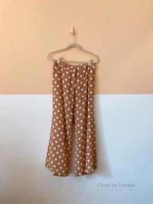 Calça Bege Bolas Off Mixed | Tam: 34