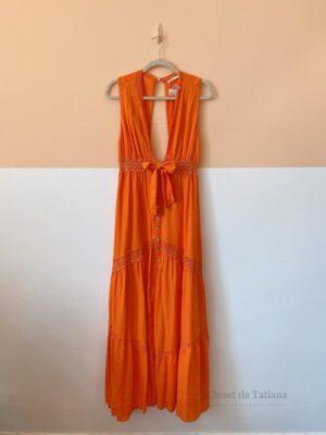 Vestido Laranja Rendas Dress To | Tam: P