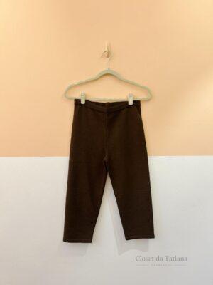 Legging Curta Tricot Marrom Valônia Veras | Tam: P