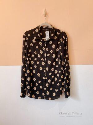 Camisa Preta Estampa Maria Filó | Tam: M