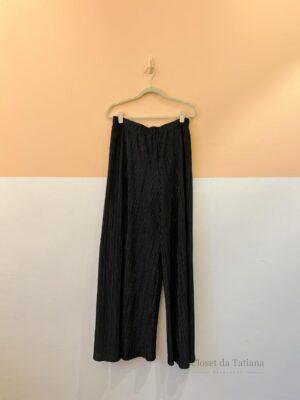 Pantalona Preta Plissada Iorane | Tam: 42