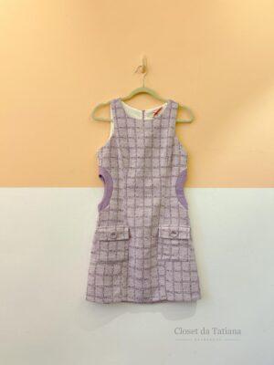 Vestido Curto Tweed Lilás Litt | Tam: M