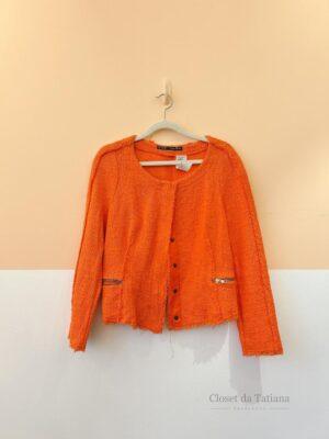 Casaco Tweed Laranja Zara | Tam: M