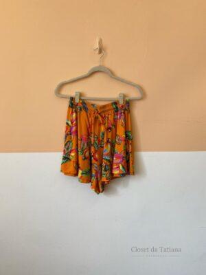 Short Laranja Estampa Farm | Tam: M