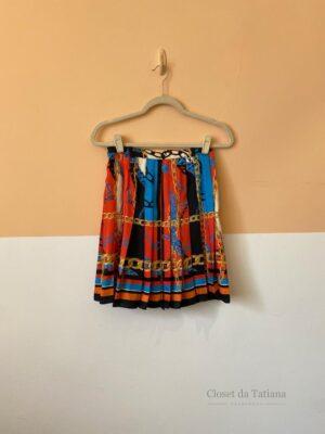 Saia Curta Estampa Correntes Zara | Tam: PP