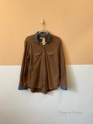 Camisa Marrom Suede Maria Filó | Tam: M