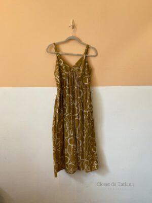 Vestido Bege Estampa Andrea Marques | Tam: 36