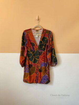 Vestido Curto Estampado Farm | Tam: M