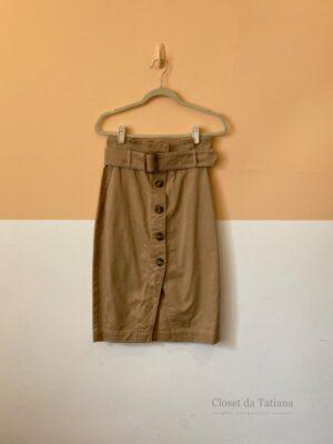 Saia Midi Bege H&M | Tam: 38
