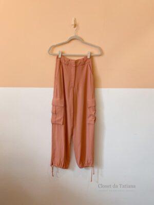Calça Cargo Rosa Nv | Tam: 34