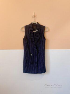Colete Azul Risca De Giz C&A | Tam: PP