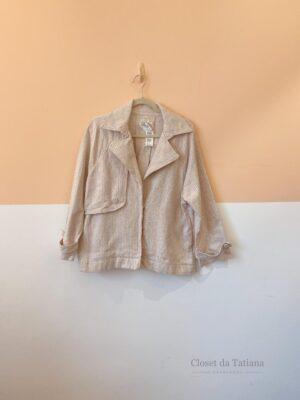 Blazer Listrado Caché | Tam: M